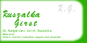 ruszalka girst business card